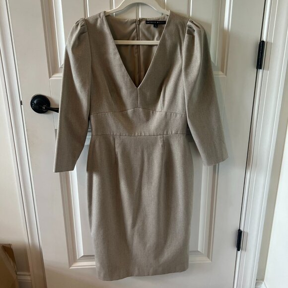 Antonio Melani Women's Dhara Stretch Crepe V-Neck 3/4 Sleeve Dress Size 4 Sheath - Picture 4 of 8